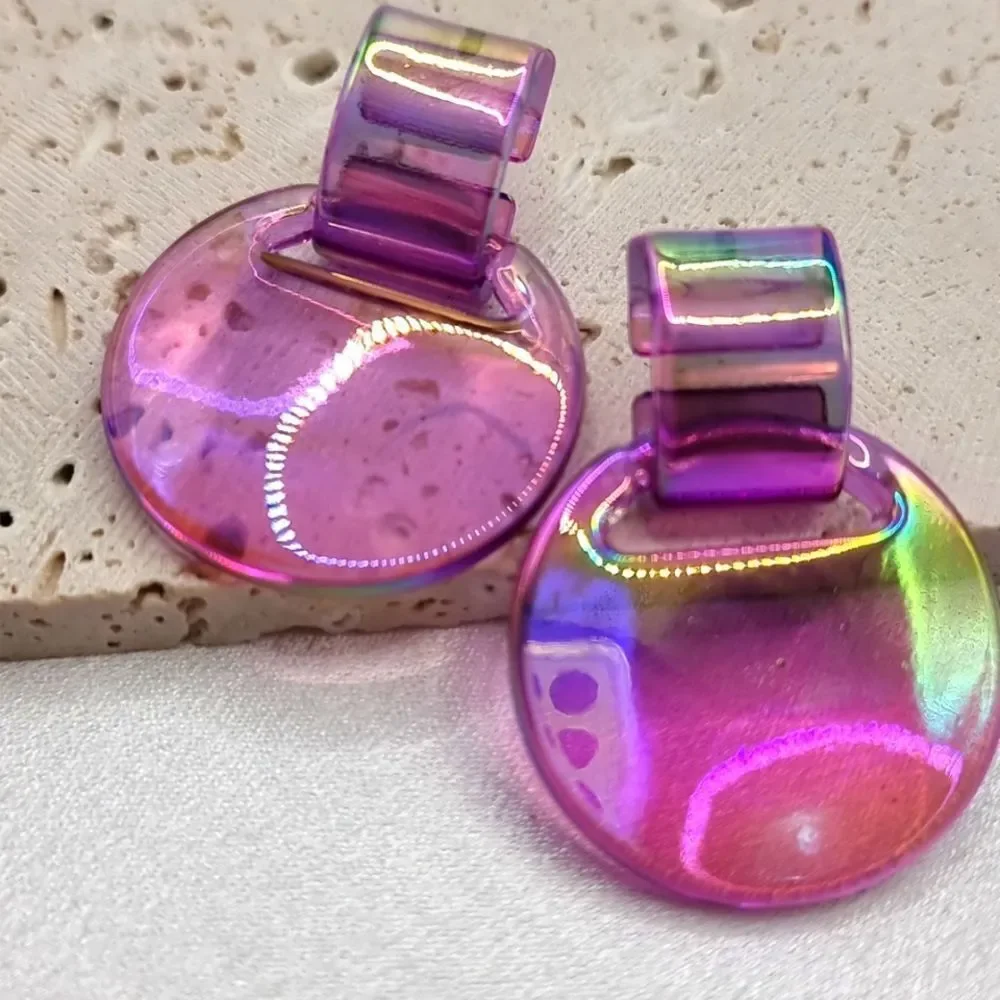 irradescent ombre earrings Circle Tab | NWOT